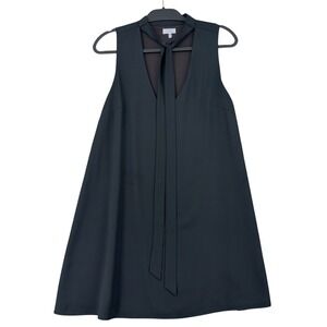 Tobi Womens Black Tie Neck Sleeveless V-Neck Shift Mini Dress BDD1509D1 Medium